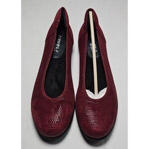 Vaneli Sport Donia Amaranto E Printed Leather Ballet Wedge Pumps Womens 9.5M NEW